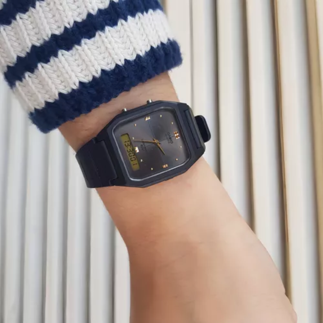 Reloj Casio aw-48he-8avdf Original Diginal Analógo Unisex - Negro