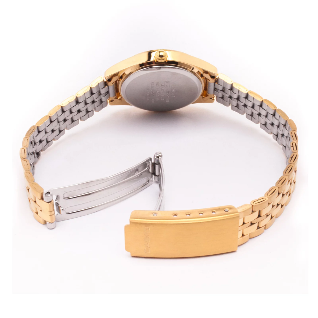 Reloj Casio ltp-1129n-7a Original En Acero Dorado Vintage - Dama
