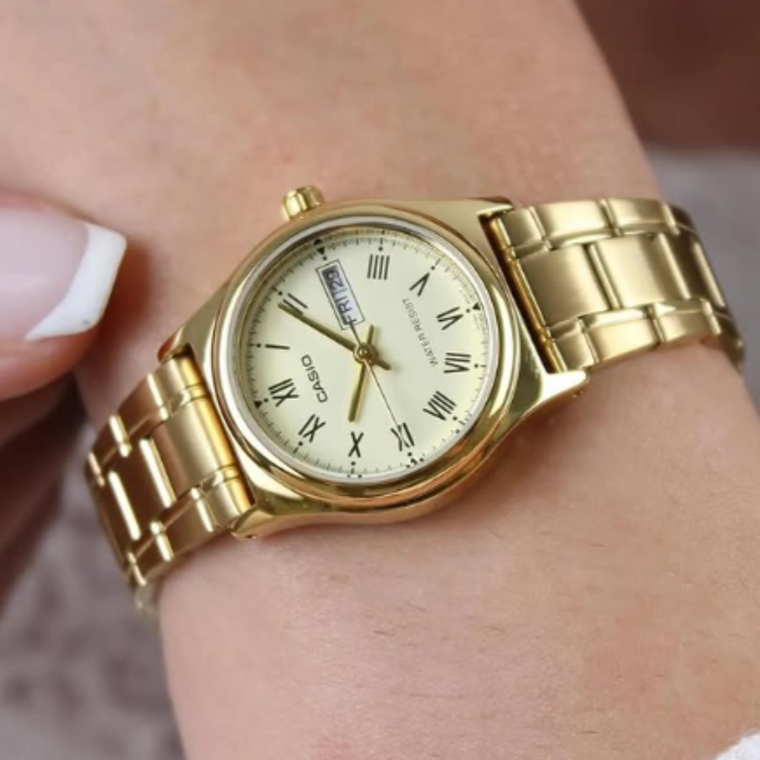 Reloj Casio ltp-v006g-9budf Para Dama En Acero - Numeros Romanos