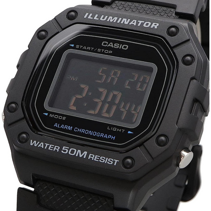 Reloj Casio w-218h-1bvdf Para Hombre En Resina Original