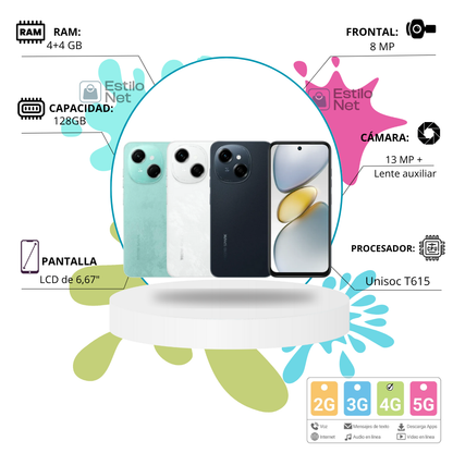 Celular Tecno Spark GO 1S 128GB 4+4RAM