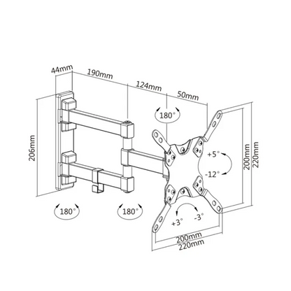 Soporte Flexible KALLEY Para Televisores 13"-42"