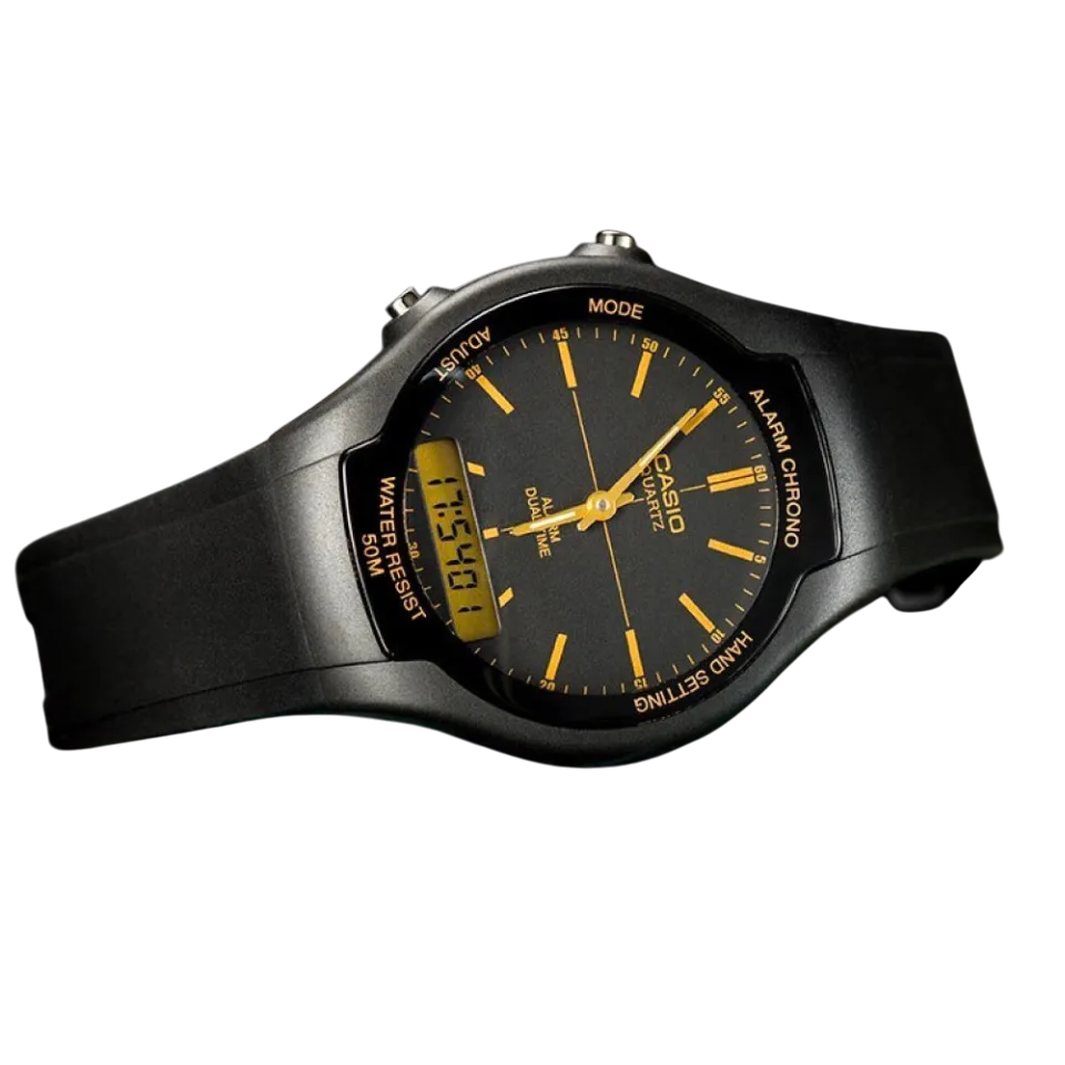 Reloj Casio AW-90H-9EV Para Hombre En Resina Negra