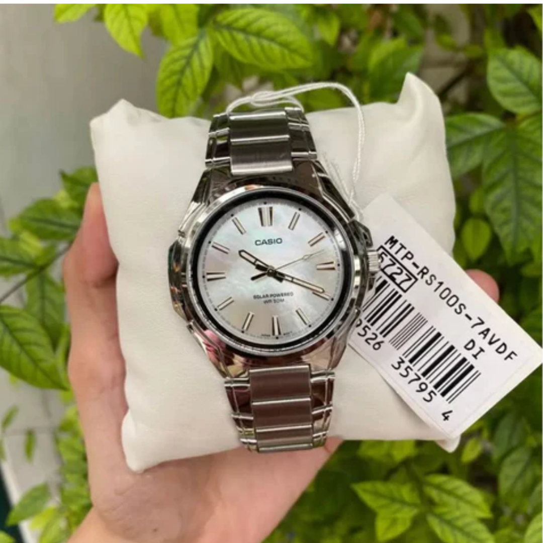 Reloj Casio MTP-RS100S-7A Original Caballero Con Energia Solar - Elegante