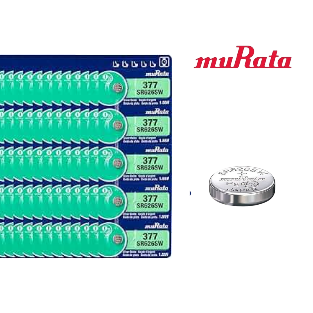 Paquete De Batería Pila Reloj Murata 377 Sr626sw Pack X 100
