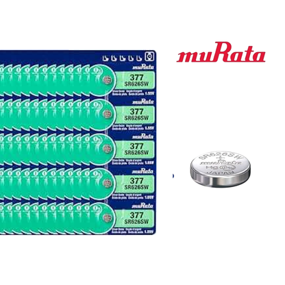 Paquete De Batería Pila Reloj Murata 377 Sr626sw Pack X 100