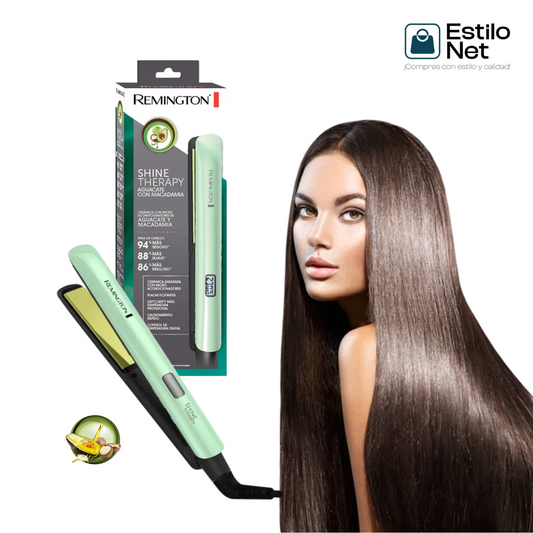 Plancha Remington Alisadora Shine Therapy Aguacate S9960